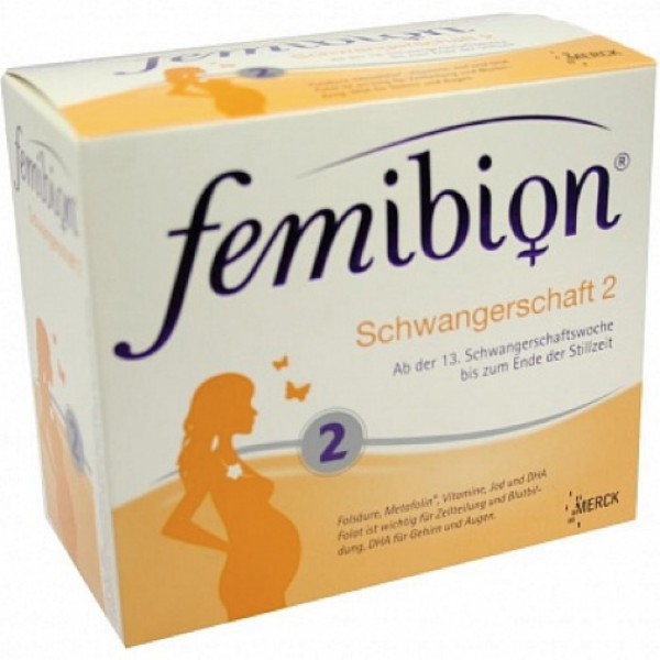 Фемибион Femibion Schwangerschaft 2 D3+DHA+400 mg Folat 2X96 шт