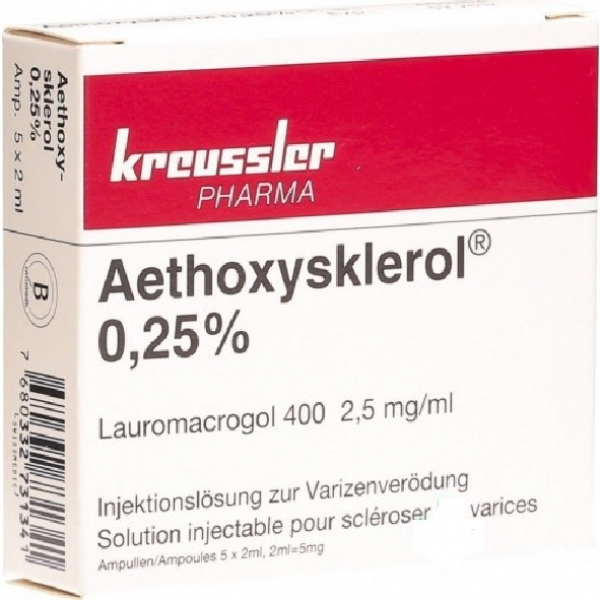 Этоксисклерол AETHOXYSKLEROL 0.25%- 5x2ml