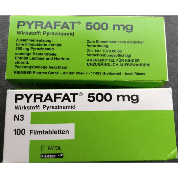 Пирафат (Пиразинамид) PYRAFAT(Pyrazinamidum) 500MG - 100 Шт