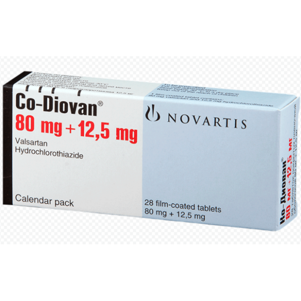 Ко-Диован CODIOVAN 80 mg/12,5 mg/98 Шт