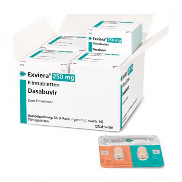 Эксвиера Exviera (Дасабувир) 250 мг/56 таблеток