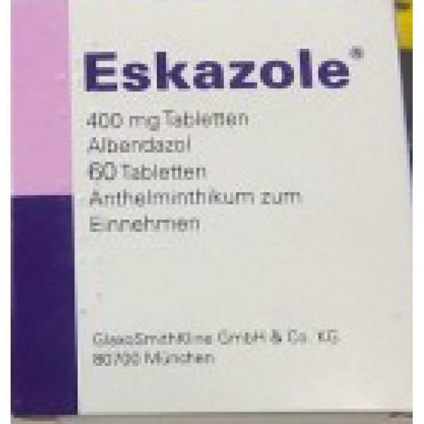 Эсказол (Альбендазол) Eskazole 400 мг/60 таблеток